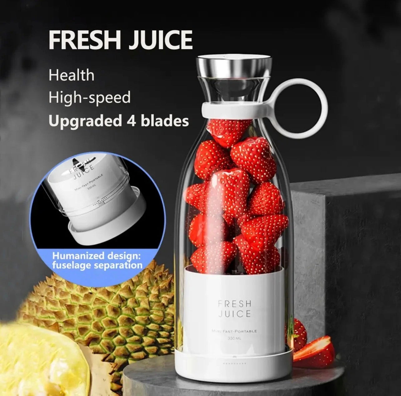 Mixeur Portable Sans Fil – Des Smoothies Frais Partout, en 30 Secondes 🥤
